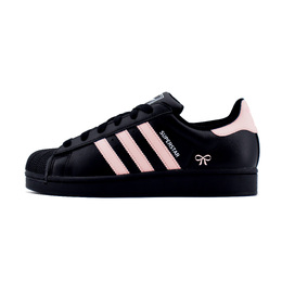 Adidas Кроссовки для скейтбординга Superstar 2 Macaron с антискользящим покрытием, износостойкие, низкие, унисекс, черно-розовые ji0079（team1254-蝴蝶结） | black pink