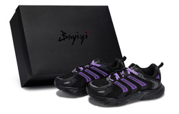 Adidas Кроссовки CLIMACOOL BOUNCE с антискользящим покрытием, износостойкие, низкие, унисекс, черные, фиолетовые if6730(team80-男女同款量子星云紫s-box) | black purple