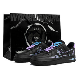 Nike Кроссовки Air Force 1 Low для скейтбординга унисекс, черные cw2288-001(team113-未来音乐s-box) | black