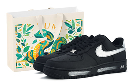 Nike Кроссовки Air Force 1 для скейтбординга, износостойкие, низкие, унисекс, черные cw2288-001(team369-暗夜银魄sbox) | black