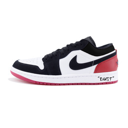 Jordan Баскетбольные кроссовки Air 1 "White Black Gym Red" с нескользящей подошвой, износостойкие, винтажные, унисекс, черные, красные ib8971-106（team1254-黑just） | black red