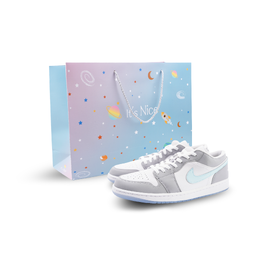Jordan Баскетбольные кроссовки Air 1 Low Top Vintage, женские, серо-синие dc0774-105(team886-灰蓝sbox) | gray blue