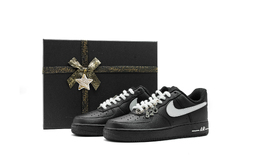 Nike Кроссовки Air Force 1 для скейтбординга, износостойкие, низкие, унисекс, черные cw2288-001(team-1104白翼武士sbox) | black (box)