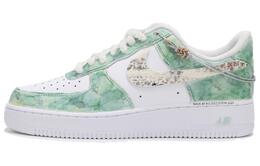 Nike Кроссовки для скейтбординга Air Force 1, износостойкие и нескользящие, женские, белые и зеленые dd8959-100(team24-女款青烟浮光) | white green