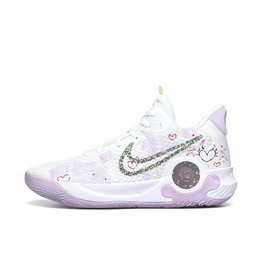 Nike Баскетбольные кроссовки KD Trey 5 IX Wao, Love, износостойкие, антискользящие, винтажные, унисекс, белые, фиолетовые dj6922-100（team531-爱） | white purple
