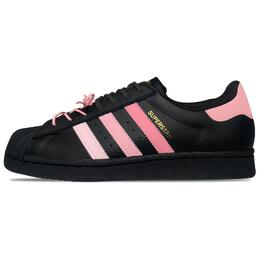 Adidas Женские кроссовки для скейтбординга SUPERSTAR Zing, розовая форма, противоскользящие, износостойкие, низкие, черно-розовые eg4959（team1020-粉红霉霉） | pink