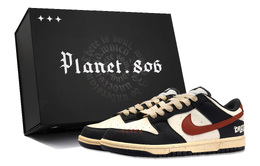 Nike Кроссовки для скейтбординга Dunk, устойчивые к истиранию, низкие, унисекс, черные, красные dd1391-100(team379-黑焰sbox) | black red