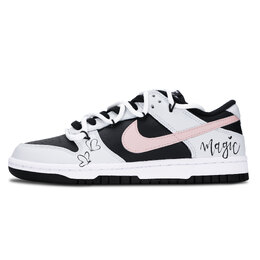 Nike Кроссовки для скейтбординга Air Force 1 женские, низкие, белые/розовые/черные dd1391-100（team883-蝴蝶魔法） | dark gray