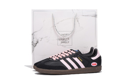 Adidas Низкие кроссовки для скейтбординга SAMBA OG Coverage с защитой от скольжения и износа, унисекс, цвет черный, розовый b75807(team拾伍-男女同款黑白三sbox) | black pink