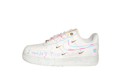 Nike Кроссовки Air Force 1 для скейтбординга, износостойкие, белые, женские fv3654-111(team1070-想念呼吸） | white