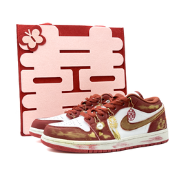 Jordan Баскетбольные кроссовки Air 1 Low Top Vintage, женские, красные fj3465-160（team1039-心心相印） | red