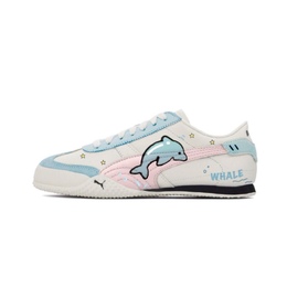 Puma Низкие повседневные кроссовки Bella UT, устойчивые к истиранию, белые, унисекс 402186-01（team243-粉色海豚） | white
