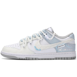 Nike Кроссовки для скейтбординга Dunk Under The Moon Sells Dreams с нескользящей подошвой, износостойкие, унисекс, бежевые, белые, синие dd1391-103（team342-月下贩梦） | beige white blue
