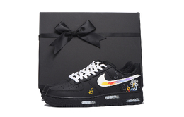 Nike Кроссовки Air Force 1 Coverage с низким верхом, устойчивые к истиранию и скольжению, унисекс, черно-белые cw2288-001(team拾伍-男女同款黄黑二sbox) | light yellow
