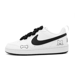 Nike Кроссовки Court Borough Pom Dango с нескользящей подошвой, легкие, женские, белые dv5456-104(team868-毛球团子) | white