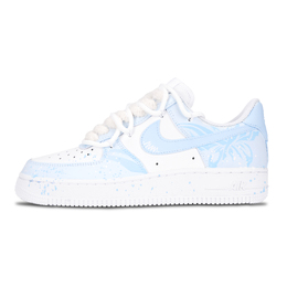 Nike Air Force 1 Air Force 1, зимние противоскользящие износостойкие низкие кроссовки для скейтбординга, женские, светло-синие dd8959-100（team1219-冬雪飘舞） | light blue