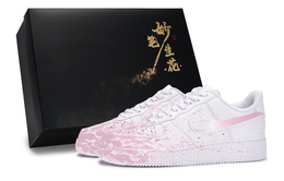 Nike Кроссовки Air Force 1 Magic Brush Blooms, романтичные, для скейтбординга, низкие, унисекс, белые, розовые cw2288-111(team171-浪漫现场s-box) | white pink
