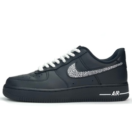 Кроссовки для скейтбординга Air Force 1, унисекс, низкие, черные/серебристые Nike, Silver Black cw2288-001（team1188-闪银之翼） | silver black
