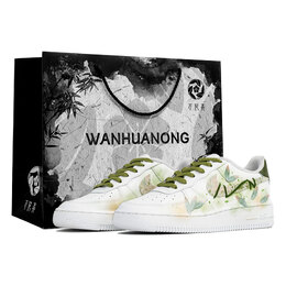 Nike Кроссовки Air Force 1 Kaleidoscope, Tea, Shopping Bag, устойчивые к истиранию, низкие, для скейтбординга, унисекс, белые, зеленые cw2288-111(team113-茗s-box) | white green