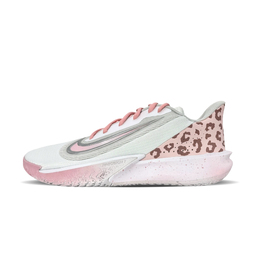 Nike Баскетбольные кроссовки Precision 7 Pink Leopard Carry Shock Absorbers с противоскользящим покрытием, унисекс, белые, розовые fn4322-100（team1268- 粉豹carry） | white pink
