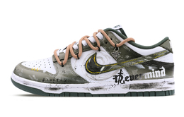 Nike Кроссовки для скейтбординга Dunk Low Top унисекс белые серые зеленые dv0833-111(team51-森林之眼) | white gray green