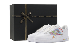 Nike Кроссовки Air Force 1 для скейтбординга, увеличивающие рост, износостойкие, белые, женские cw2288-001（team1393-手绘少女涂sbox） | white