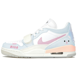 Jordan Баскетбольные кроссовки Legacy 312 Low WMNS CNY, износостойкие, противоскользящие, среднего размера, винтажные, унисекс, синие hf3182-100（team4-浅蓝小熊） | blue
