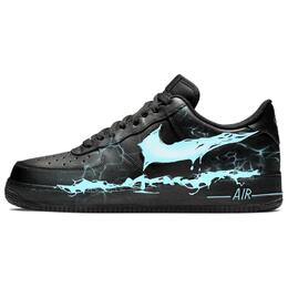 Nike Кроссовки Air Force 1 Intense Flame с антискользящей амортизацией и износостойкостью, низкие, для скейтбординга, унисекс, черные cw2288-001(team355-热烈火焰) | black