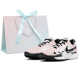 Nike Баскетбольные кроссовки Air Zoom GT Cut Academy с амортизацией, противоскользящие и износостойкие, низкие, унисекс, розовые fb2598-100(team667-融化冰淇淋) | pink
