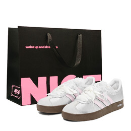 Adidas Кроссовки для скейтбординга VL COURT 2.0 Low Top Unisex Silver Pink id6015(team433-粉色银河sbox) | silver pink box