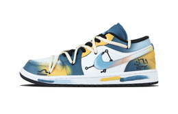 Jordan Баскетбольные кроссовки Air 1 Sunlit Vintage унисекс, сине-желтые dc0774-101（team1171-曦之） | blue