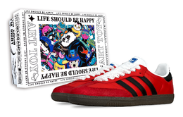 Adidas Кроссовки для скейтбординга SAMBA OG Hot, нескользящие, износостойкие, низкие, унисекс, красные b75806（team701-热烈-box熊） | red