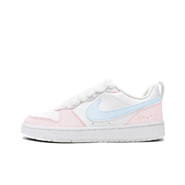 Nike Детские кроссовки для скейтбординга Court Borough Sweetheart Cat с амортизирующим эффектом, противоскользящие, низкие, женские, синего цвета dv5456-102（team1432-甜心猫咪） | pink