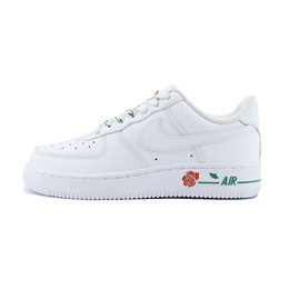 Nike Кроссовки для скейтбординга Air Force 1 Flower с противоскользящим покрытием, износостойкие, унисекс, белые cw2288-111（team448-花） | white