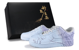 Nike Кроссовки Air Force 1 Wondrous Brush Blossoms, Misty Blue Veil Low Top для скейтбординга, унисекс, сине-фиолетовые cw2288-111(team171-兰霭雾覆蓝紫box) | blue purple