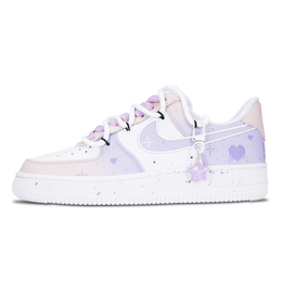 Nike Кроссовки для скейтбординга Air Force 1 женские, низкие, белые/фиолетовые dd8959-100(team883-星芝之夜) | white purple
