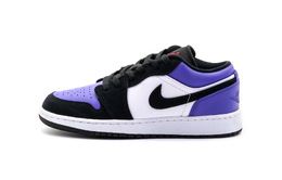 Jordan Баскетбольные кроссовки Air 1 Low Top Vintage унисекс, черные, белые, фиолетовые hf3148-106（team1098-帝王紫） | black white purple