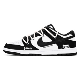 Nike Кроссовки для скейтбординга Dunk Joy Lemon, износостойкие, низкие, унисекс, черные, белые dd1391-100(team778-熊猫日记) | black white