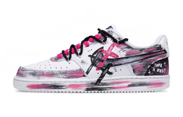 Nike Кроссовки для скейтбординга Court Vision 1 Low Top унисекс, черные, белые, розовые dh2987-101(team1105-陨石星) | black white pink