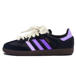 Adidas Низкие противоскользящие кроссовки для скейтбординга SAMBA OG, унисекс, фиолетово-черные b75807(teamy-男女款芋泥紫黑) | purple black