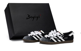 Adidas Кроссовки Stadt German Army унисекс с низким верхом, черные/белые/серебристые jr6344(team80-男女同款柔光舞纱s-box) | black white silver