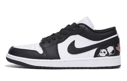 Jordan Баскетбольные кроссовки Air 1 Low Top Vintage унисекс, черные, белые 553558-165(team拾伍-男款黑灰二) | black white