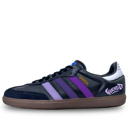 Adidas Низкие кроссовки немецкой армии SAMBA OG Purple Path, устойчивые к истиранию, черные, унисекс b75807(team1081-紫陌） | black