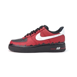 Nike Кроссовки Air Force 1 Red Shadow, модные, нескользящие, износостойкие, низкие, унисекс, для скейтбординга, черно-красные cw2288-001(team935-红影酷潮） | black red