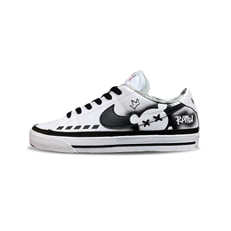 Nike Кроссовки для скейтбординга Court Legacy, унисекс, низкие, черные/белые dh3162-100(teameight-黑白熊） | black