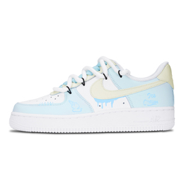 Кроссовки Air Force 1 Air Force 1, Summer Meltdown Anti Slip Wear Resistant Low Top Skateboard Shoes Unisex Light Blue Nike, Light Blue dd8959-100(team883-夏日融化) | light blue