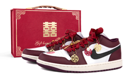 Jordan Баскетбольные кроссовки Air 1 Low Top унисекс бордового цвета dc0774-161(team18-婚鞋黑勾囍sbox) | burgundy