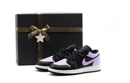 Jordan Баскетбольные кроссовки Air 1 Vintage, унисекс, низкие, Taro, фиолетовые 553558-067（team1098午夜兰花sbox） | taro purple (box)