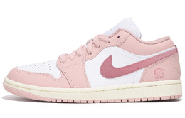 Jordan Баскетбольные кроссовки Air 1 Low Top Vintage, женские, розовые dc0774-162(team拾伍-女款粉白十) | pink