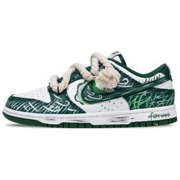 Nike Кроссовки для скейтбординга Dunk Jumang The Guardian Of Spring с противоскользящим износостойким верхом, унисекс, белые, зеленые dd1391-101(team960-句芒司春) | white green